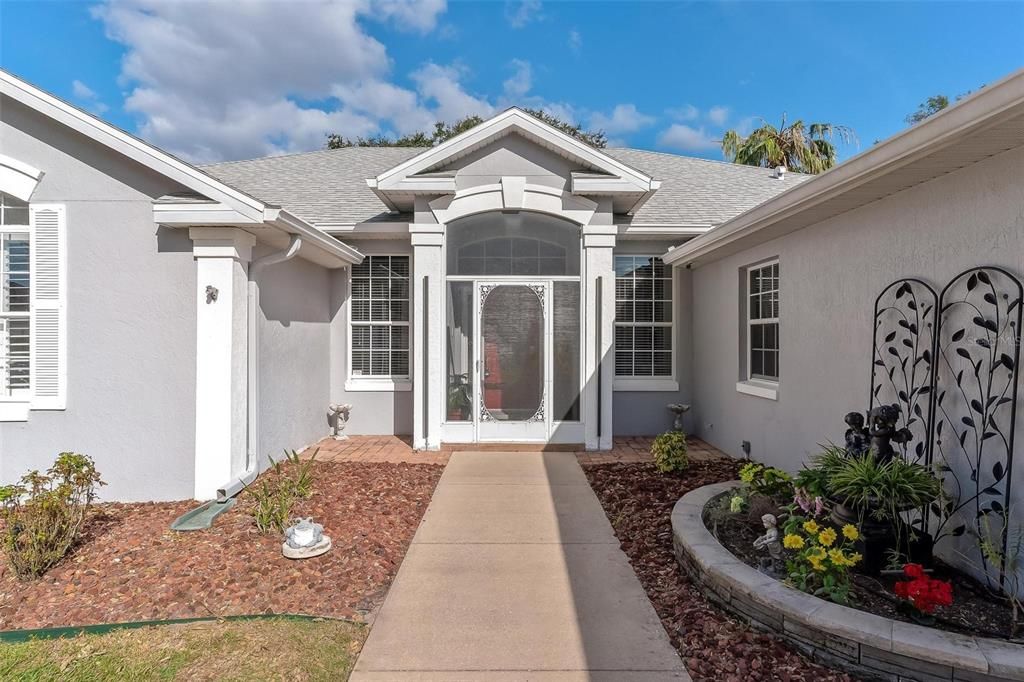 Walkway leading to Front Entry