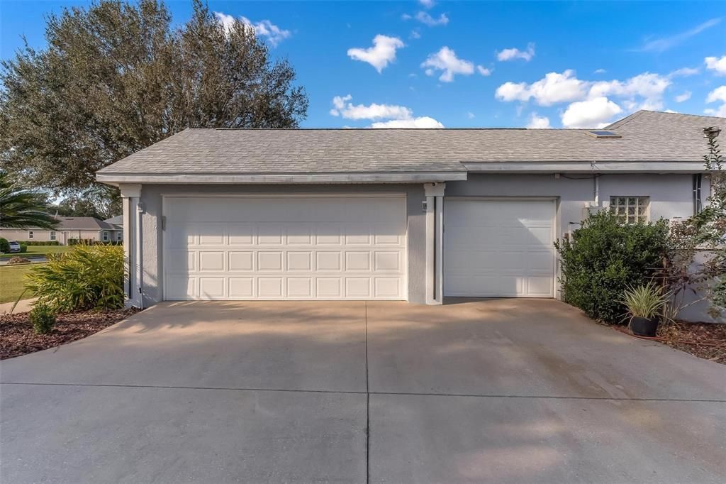 Two Car Plus Golf Cart Garage