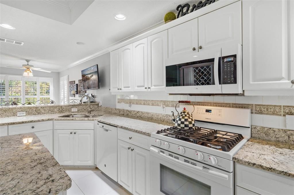 Kitchen with a Gas Stove and Samsung Appliances