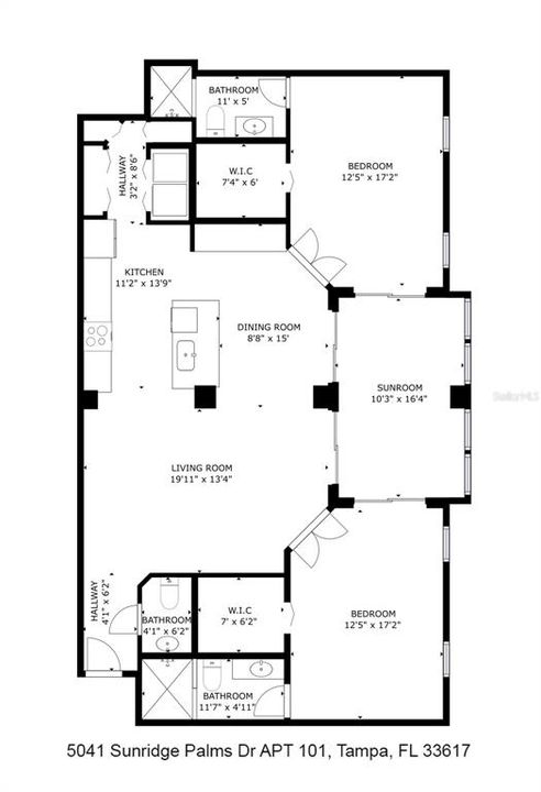 На продажу: $255,000 (2 спален, 2 ванн, 1405 Квадратных фут)