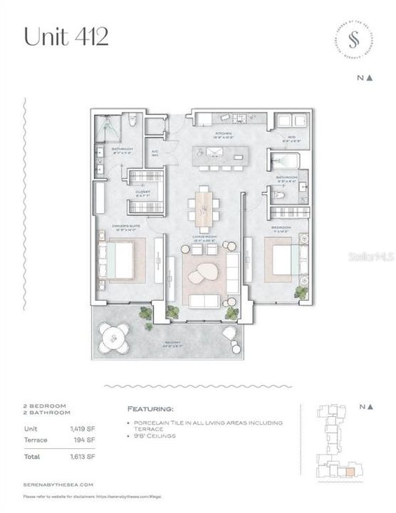 На продажу: $1,250,000 (2 спален, 2 ванн, 1419 Квадратных фут)