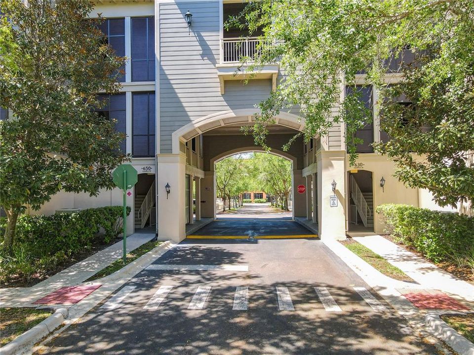 Garage and Parking Lot Entrance