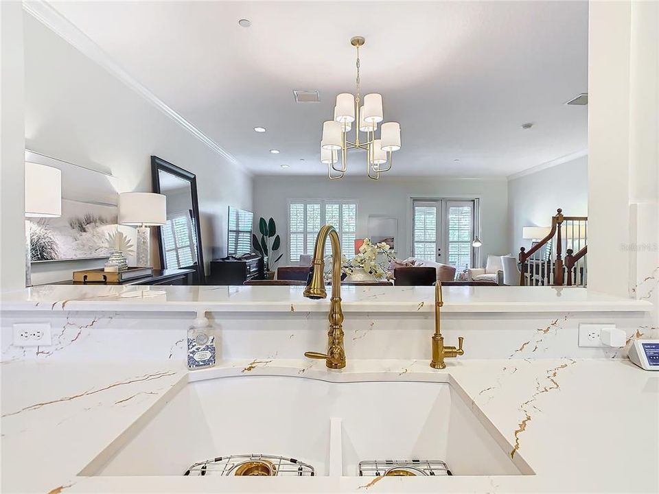 Double Granite Composite Sink with Brass Fixture