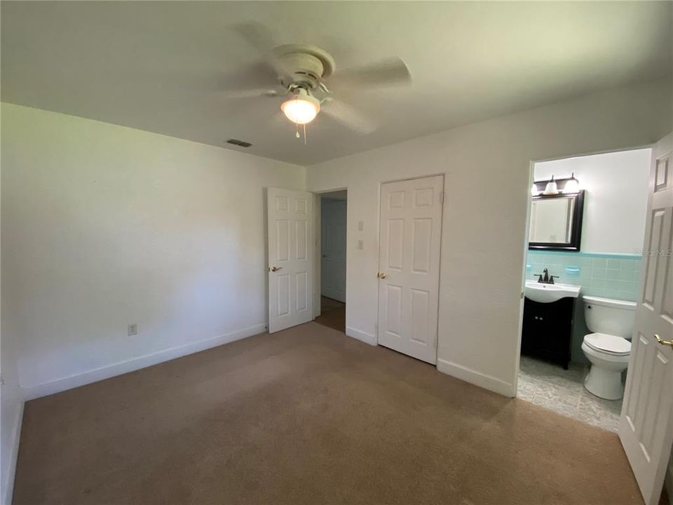 Master bedroom and half bath