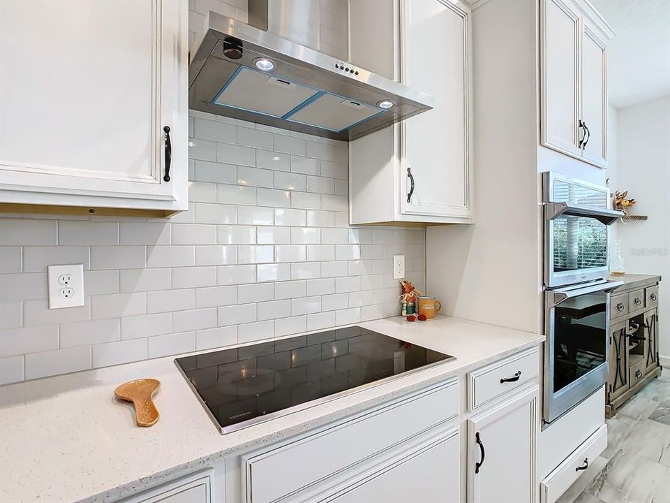 Kitchen stovetop and hood