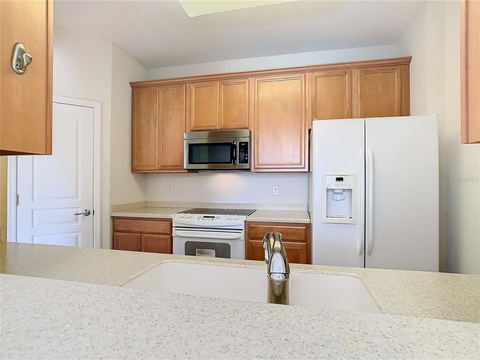 Looking from the dining room, the door on the left stores the hot water tank.