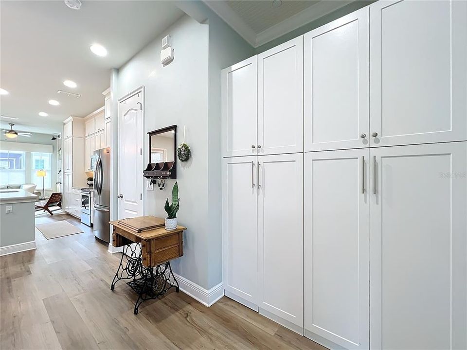 Wall of UPGRADED built-in cabinetry on main floor.