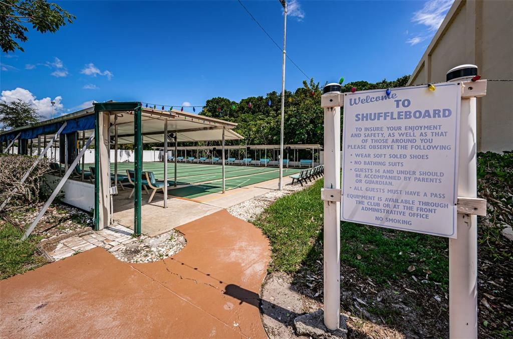 Shuffleboard area