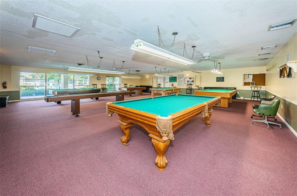 Lots of billiard tables available