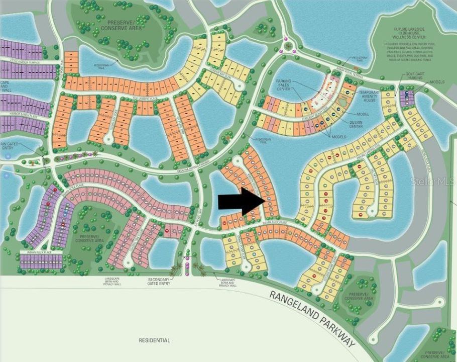 Site map: Lot 215 - Water view w/ pool/spa!