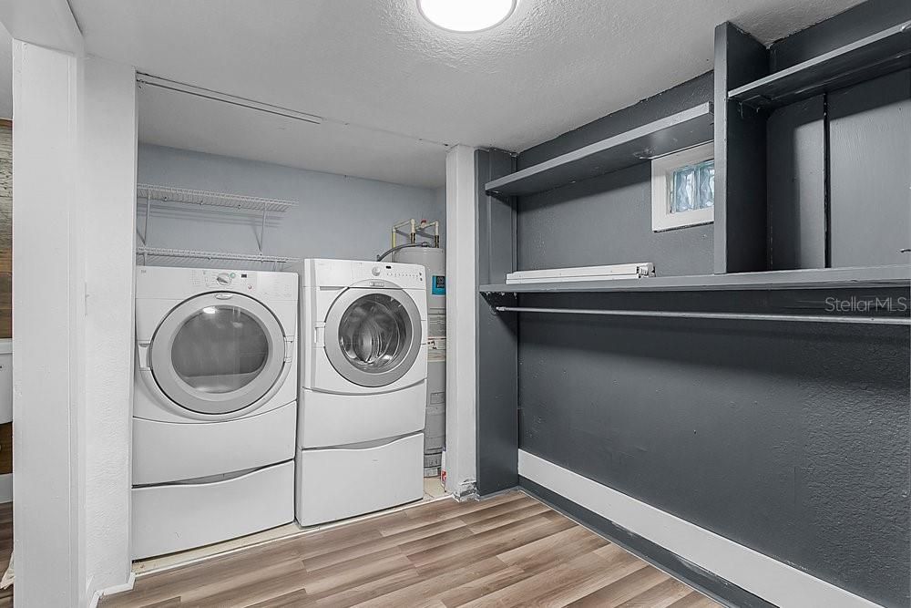 Laundry room inside Owner's Suite