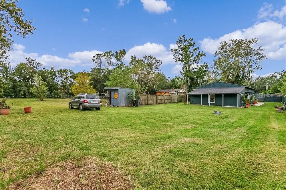 Oversized backyard