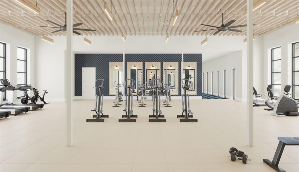 Rendering of Equipment for Fitness Room