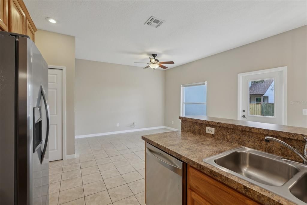 Kitchen and Living Room