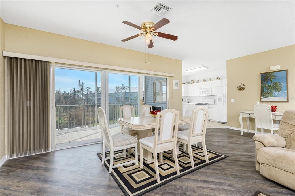 Dining area has a beautiful view of the Preserve!