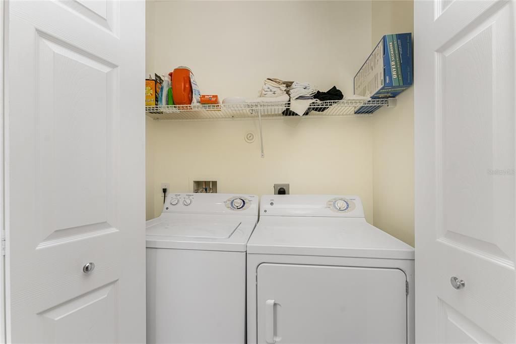 Closet laundry on the third floor.