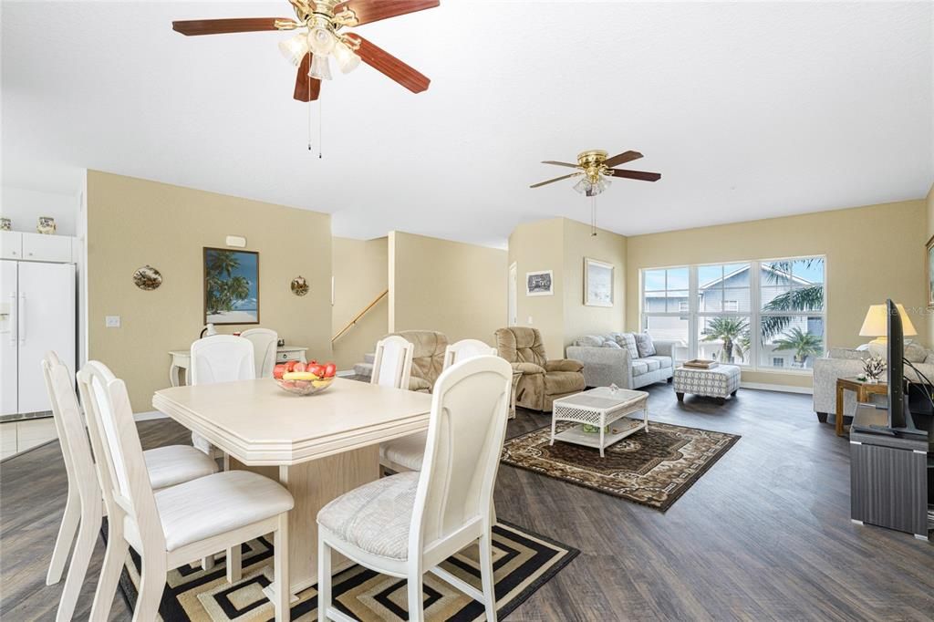 Dining area looking to the living room.