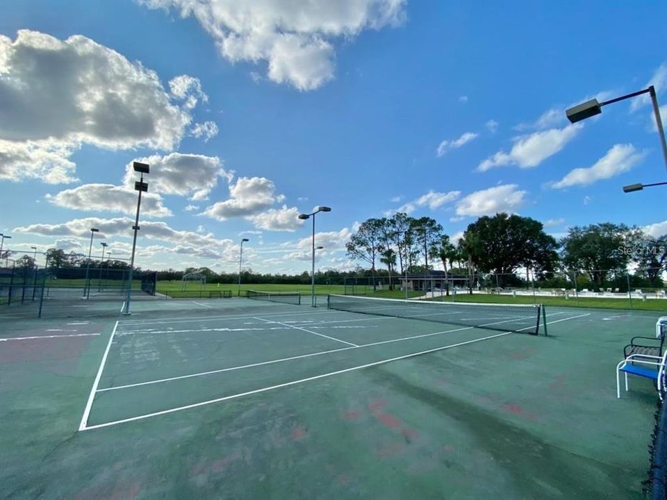 Lighted Tennis Court