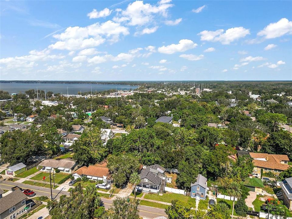 DRONE OF EUSTIS WITH LAKE EUSTIS IN THE BACKGROUND