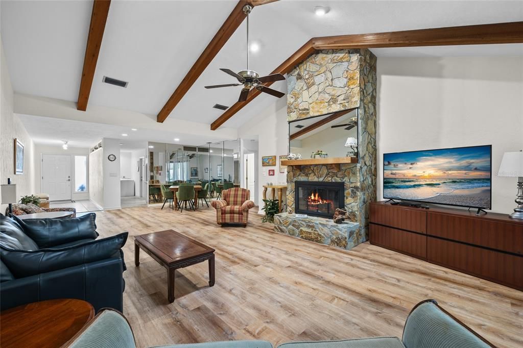 Family Room and Dining Room (view towards front door)