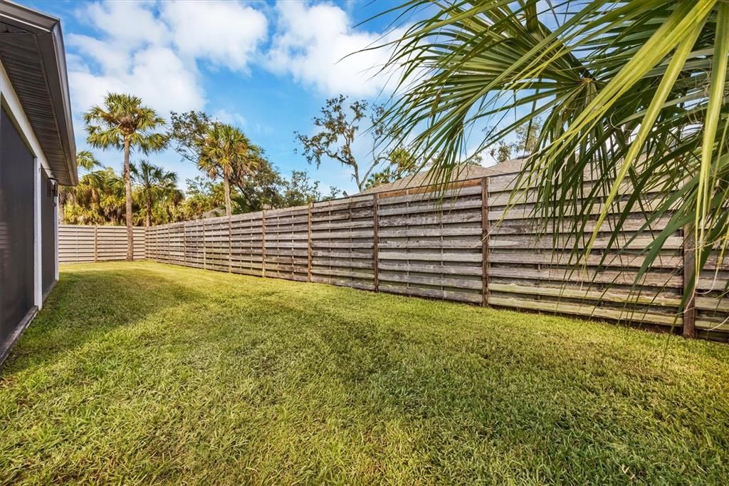 Fully Fenced Backyard