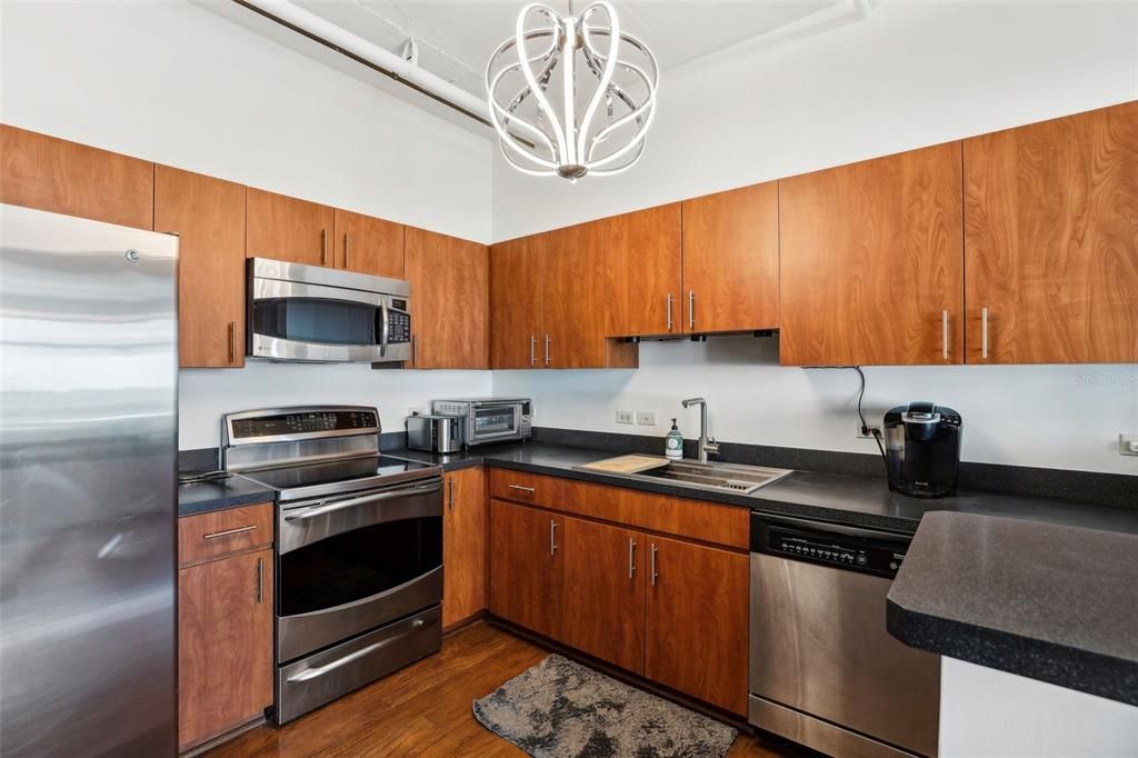 Kitchen with Stainless Steal Appliances