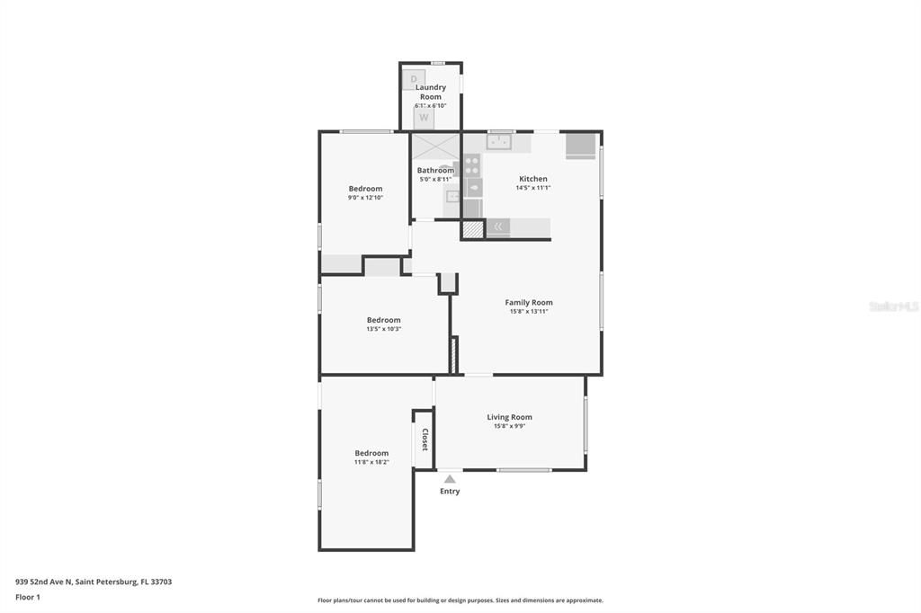 Active With Contract: $269,900 (3 beds, 1 baths, 1140 Square Feet)