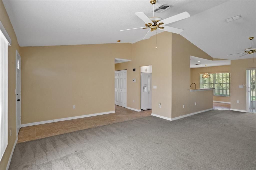 Living room to kitchen area