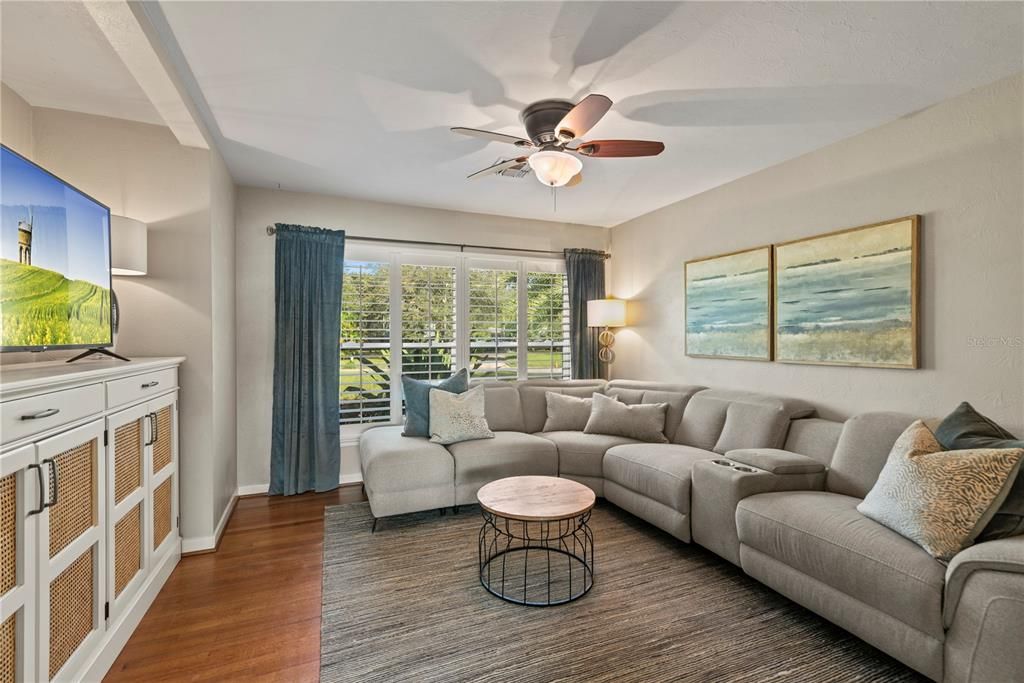 Family room- This has space for a closet and could easily be converted to a 4th bedroom