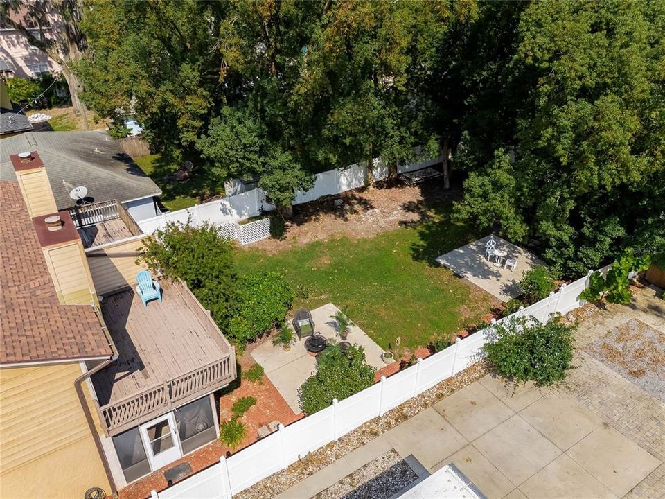 Aerial photo of back garden