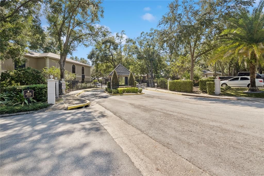 Gated community entrance