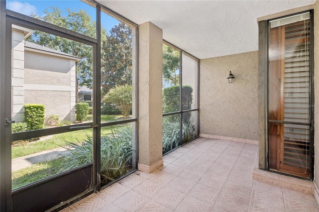 Rear screened patio