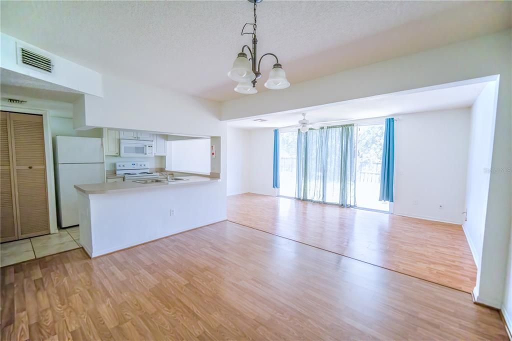 Living space from dining Room