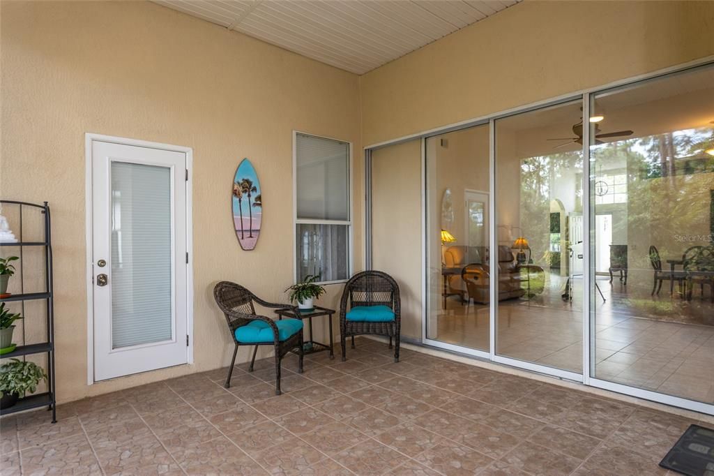 Covered Porch with view of the Preserve