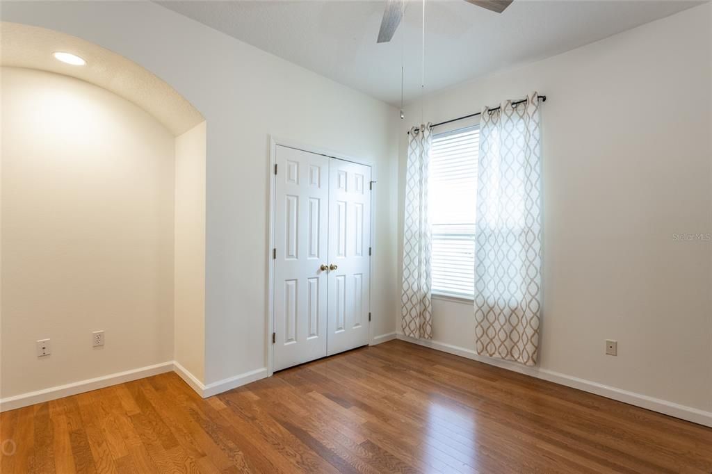 2nd Bedroom with hard wood floors