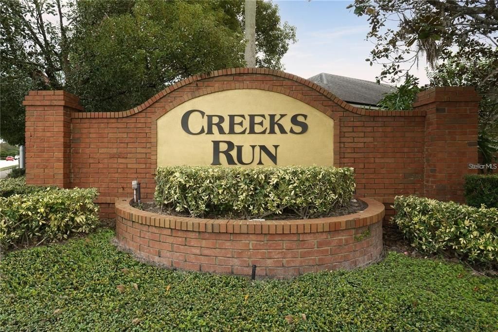 CREEK RUN ENTRANCE -