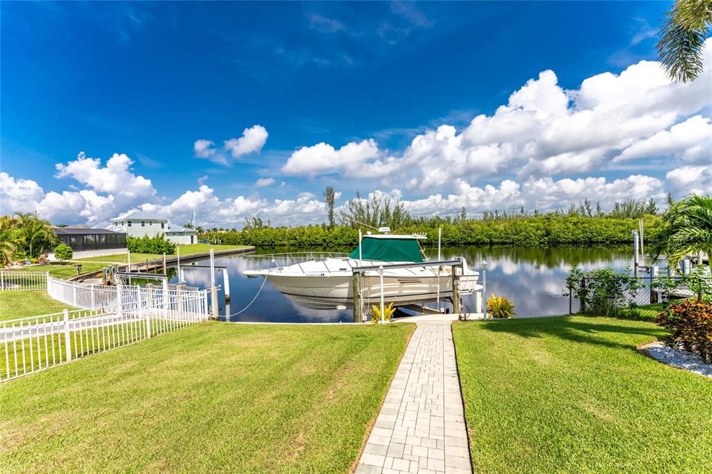 Paver walkway , 16 K Dolphin Boatlift