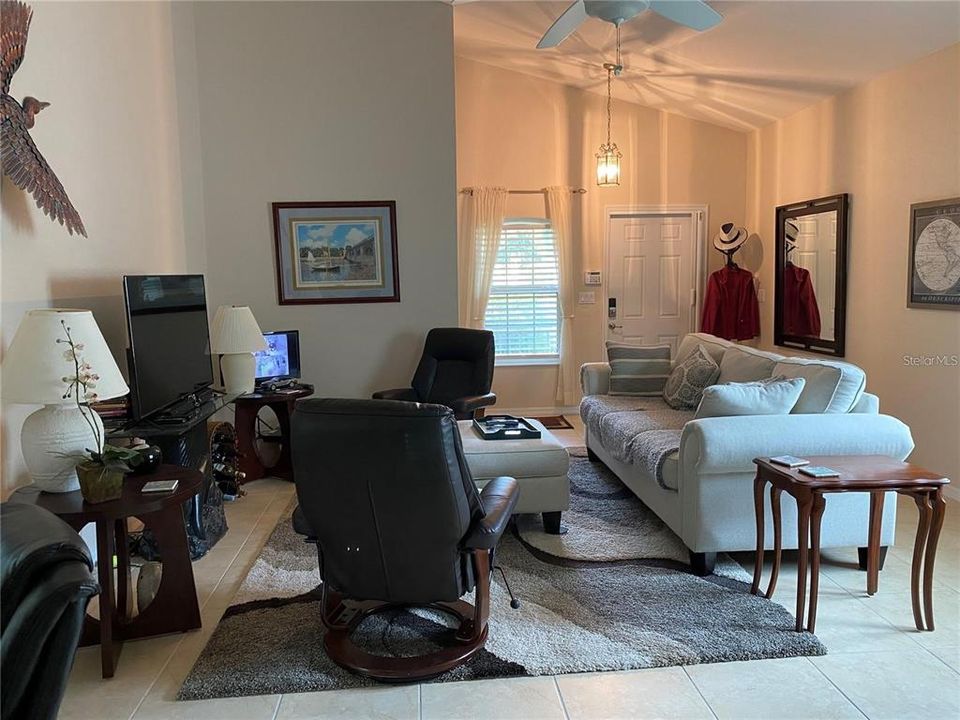 Living Room with front door entry