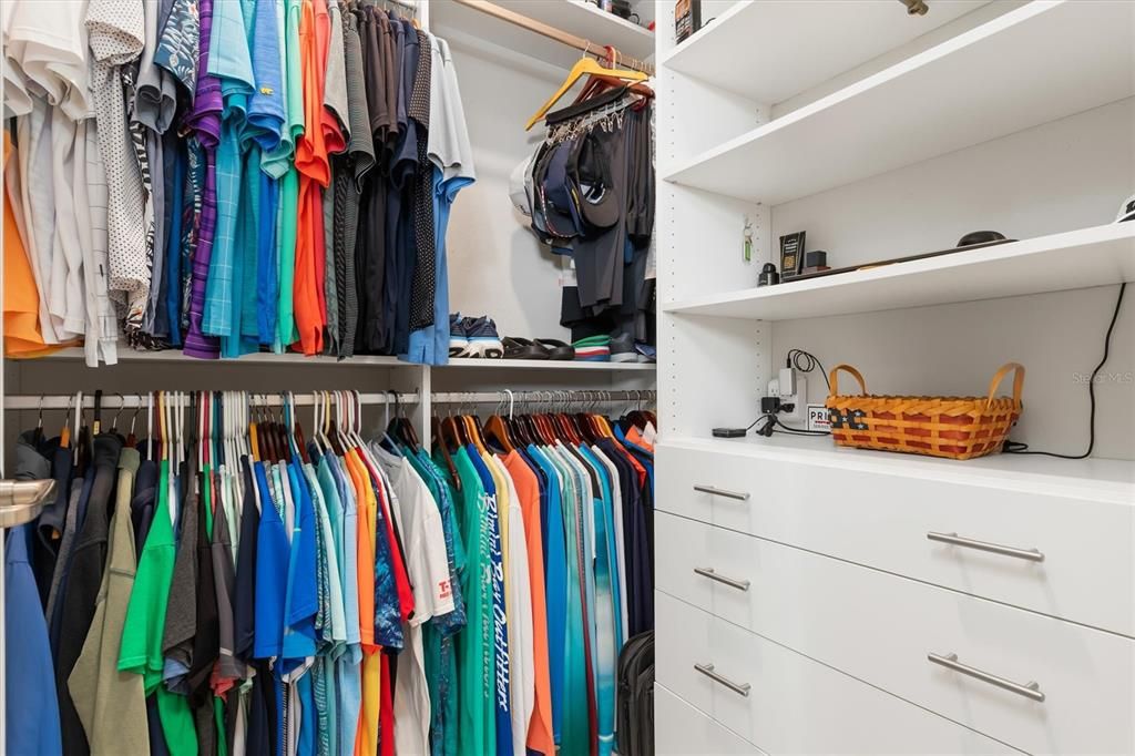 California-style fitted closet.