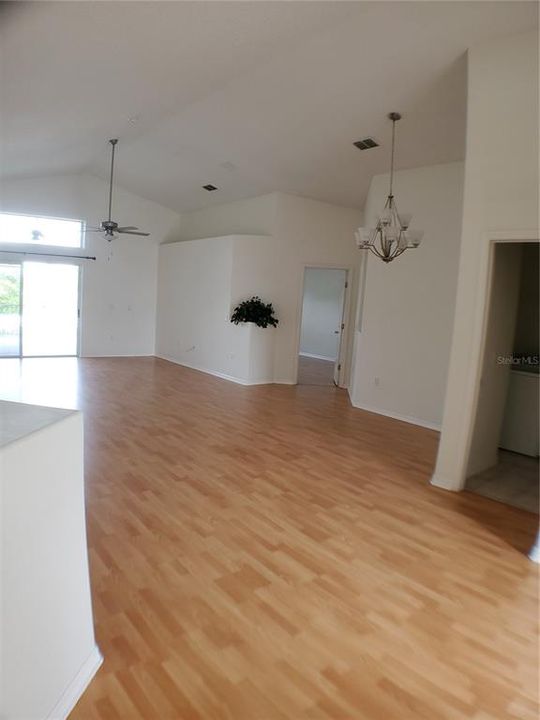 Open floorplan view from Kitchen