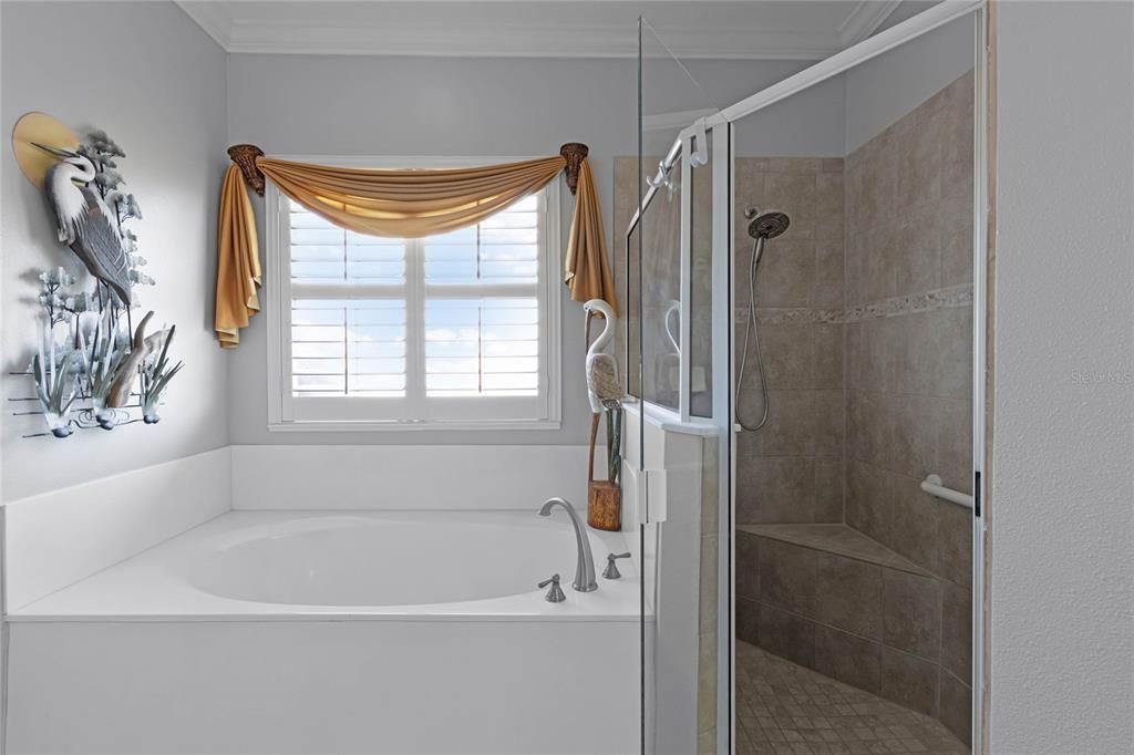 Luxurious Garden Tub & Walk-in Seated Shower