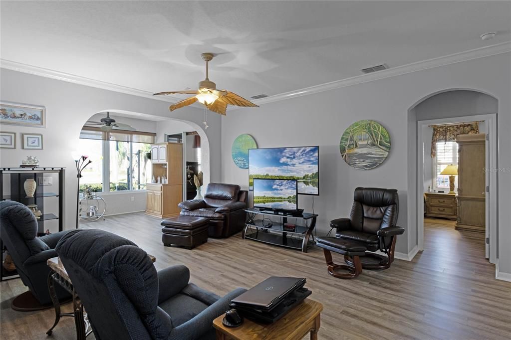 Great Room features New Vinyl Plank Flooring