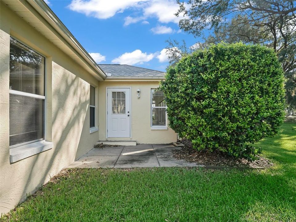 Rear door & patio