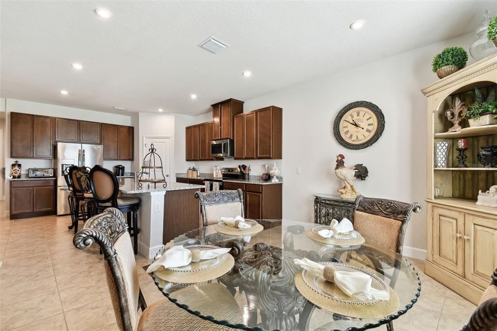 Dining room adjacent to kitchen