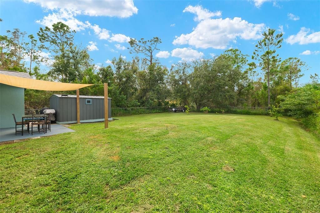 Fully Fenced Backyard