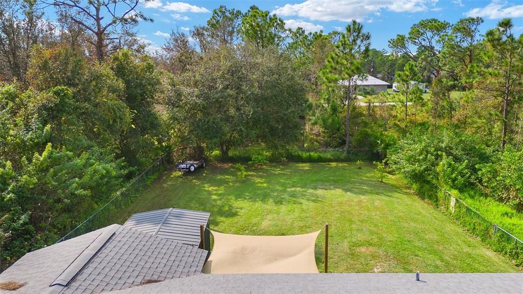 Aerial View of Backyard