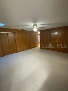 Family room with storage closet