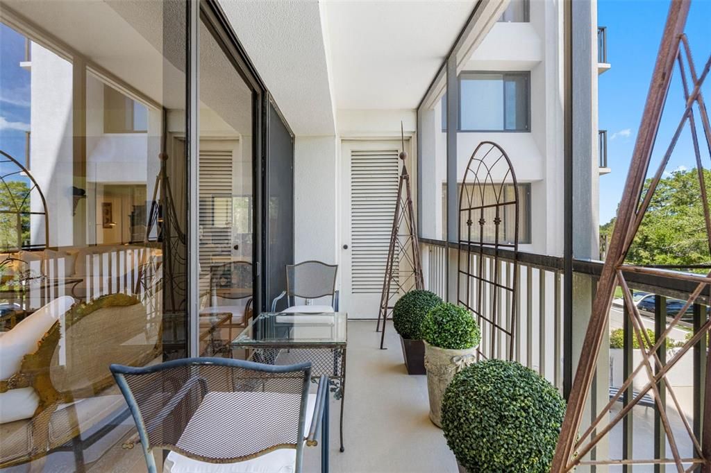 Living Room Balcony with storage closet