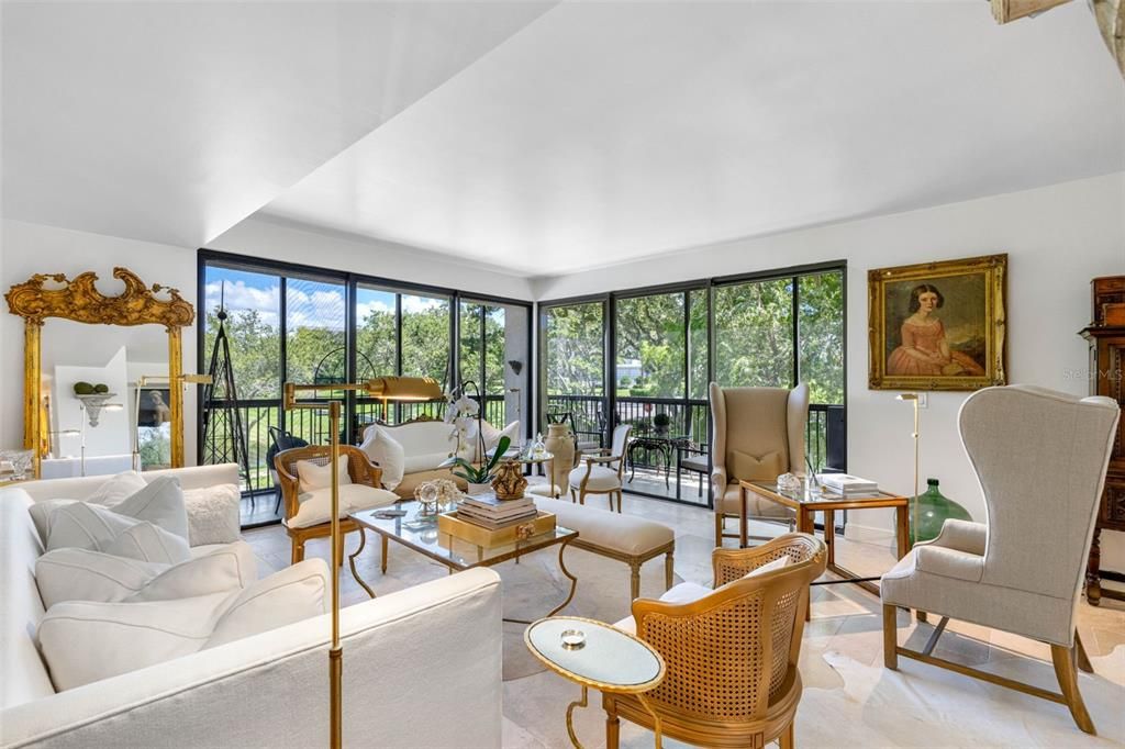 Formal Living Room with wrap around balcony