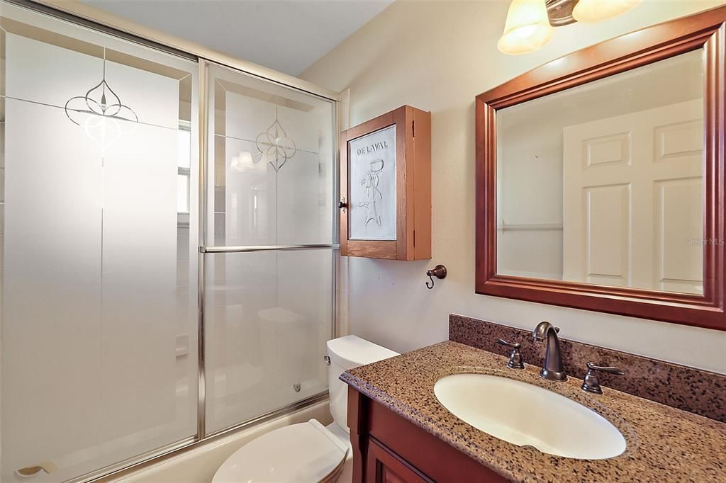 Guest bath with upgraded vanity.